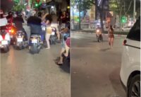 Xuất hiện đâu ra nàng thơ áo nâu lang thang trên đường